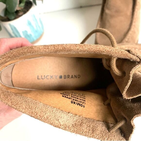 Lucky Brand Ysabel Black Suede Wedge Chukka Bootie - Picture 9 of 13